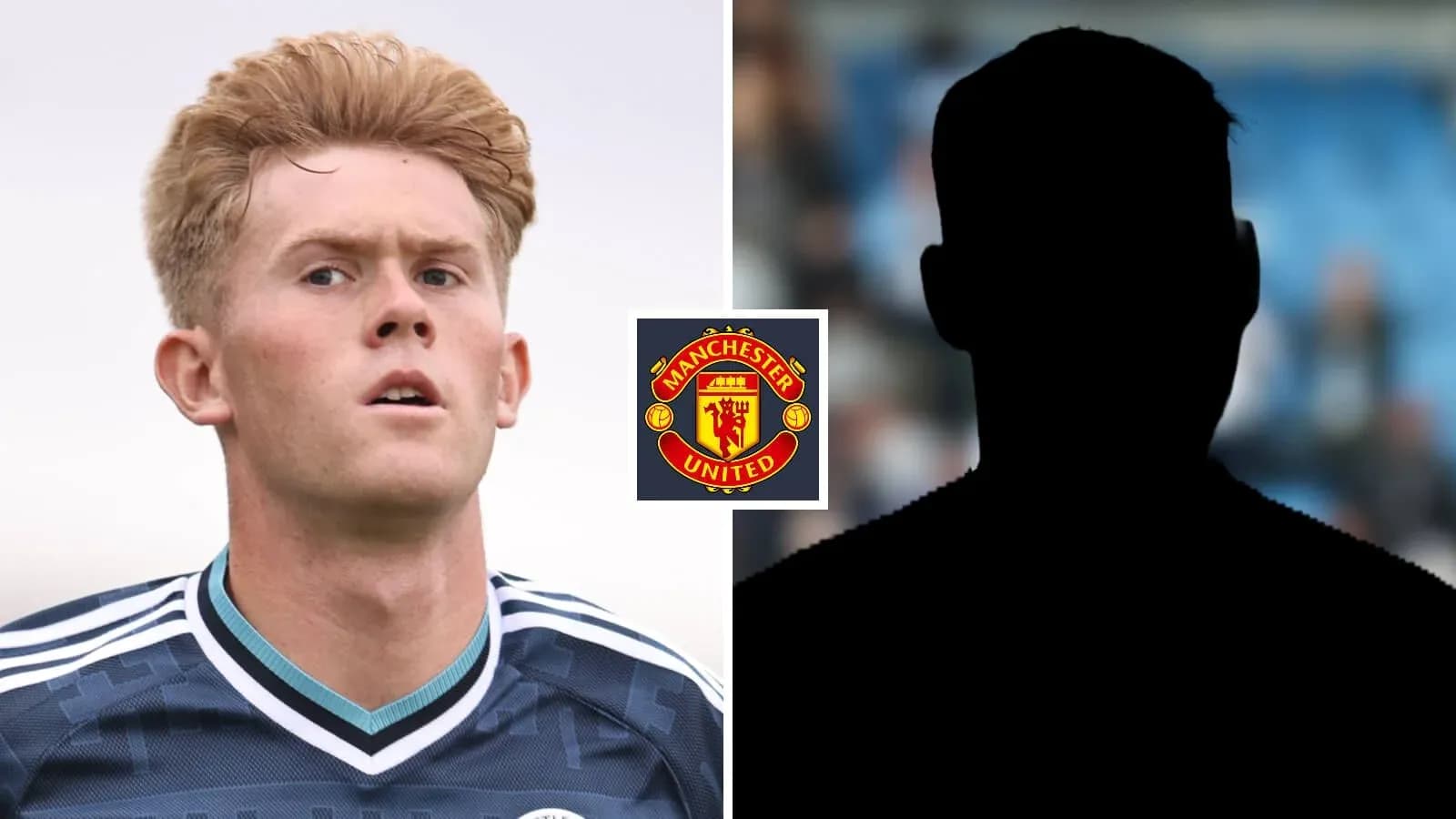 Player portrait with Manchester United logo overlay Player portrait with Manchester United logo overlay