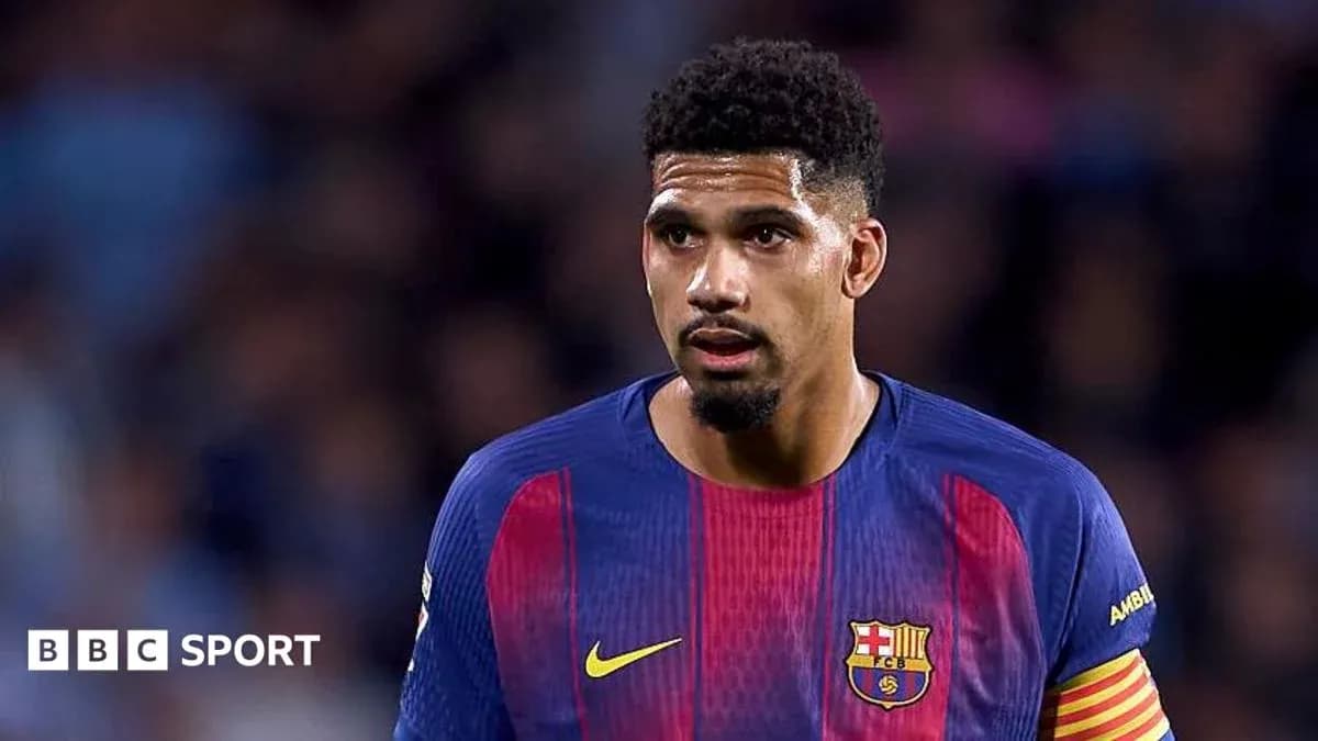 Barcelona player in match uniform during game Barcelona player in match uniform during game