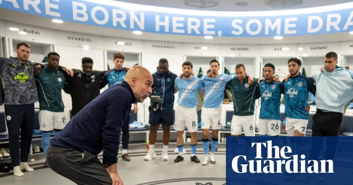 Manager addressing players in locker room before match Manager addressing players in locker room before match