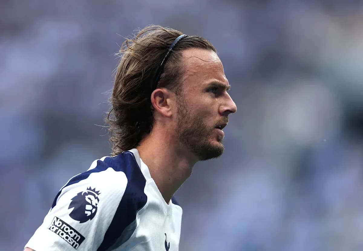 Player in Tottenham kit during match action Player in Tottenham kit during match action