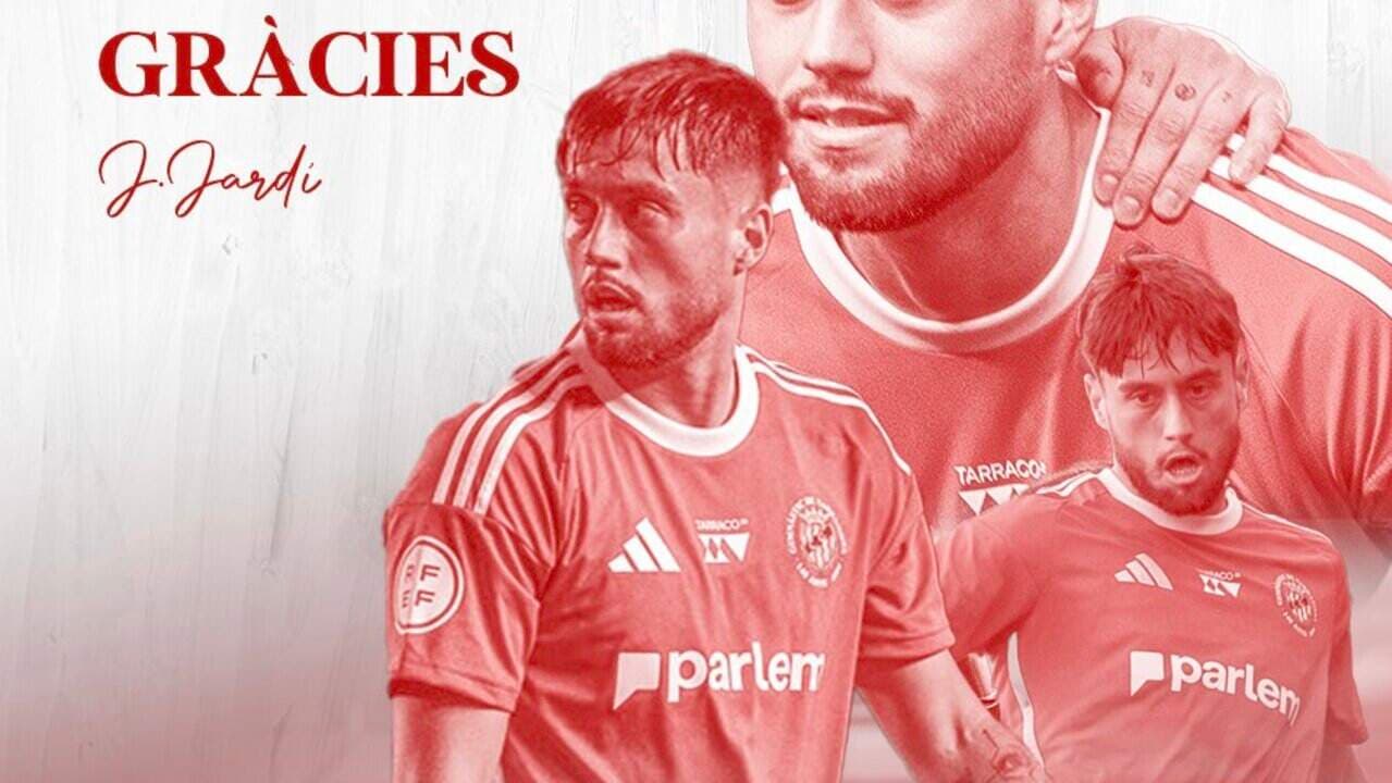 Player in red jersey with thank you message Player in red jersey with thank you message
