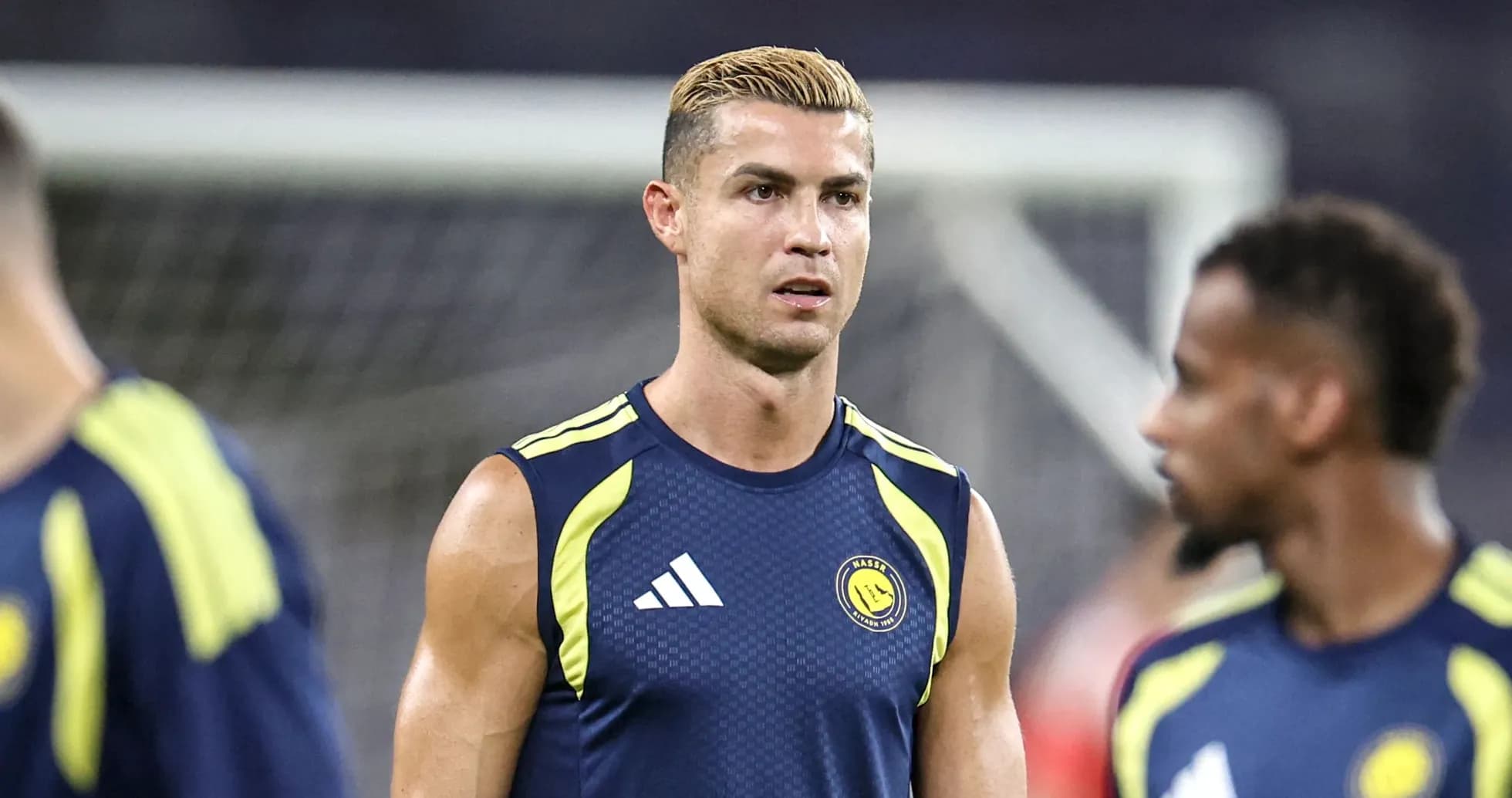 Cristiano Ronaldo training with teammates before match Cristiano Ronaldo training with teammates before match