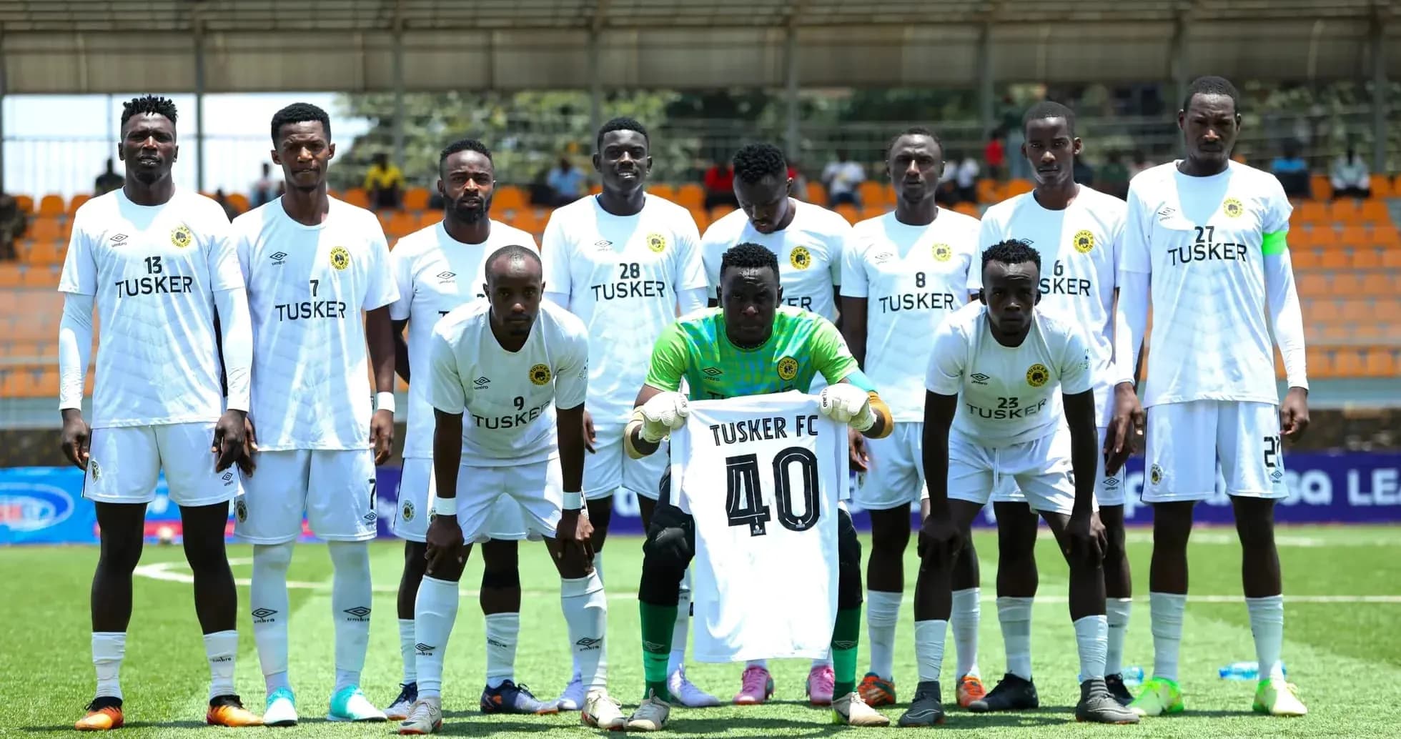 Tusker FC team posing for pre-match photo Tusker FC team posing for pre-match photo