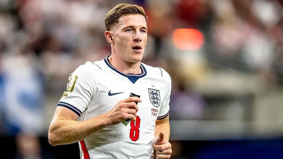 Player wearing England kit during match Player wearing England kit during match