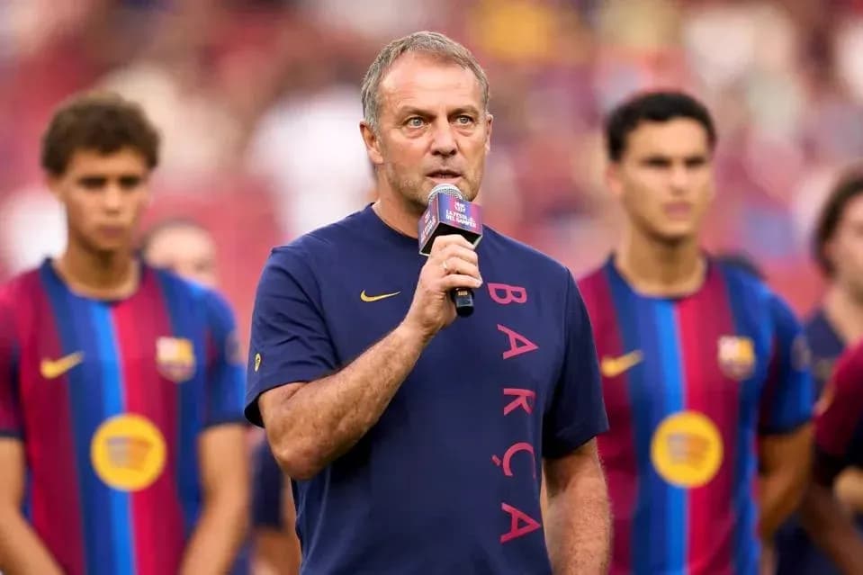 Coach speaking during pre-match ceremony with players Coach speaking during pre-match ceremony with players