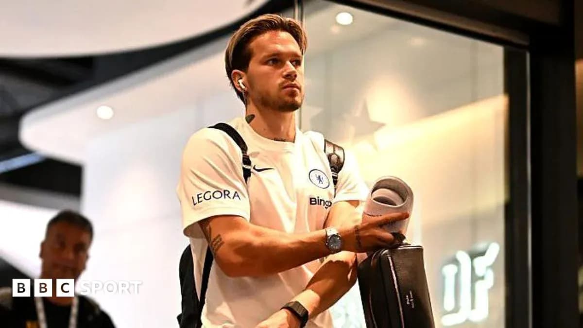Player arriving at venue in Chelsea jersey Player arriving at venue in Chelsea jersey