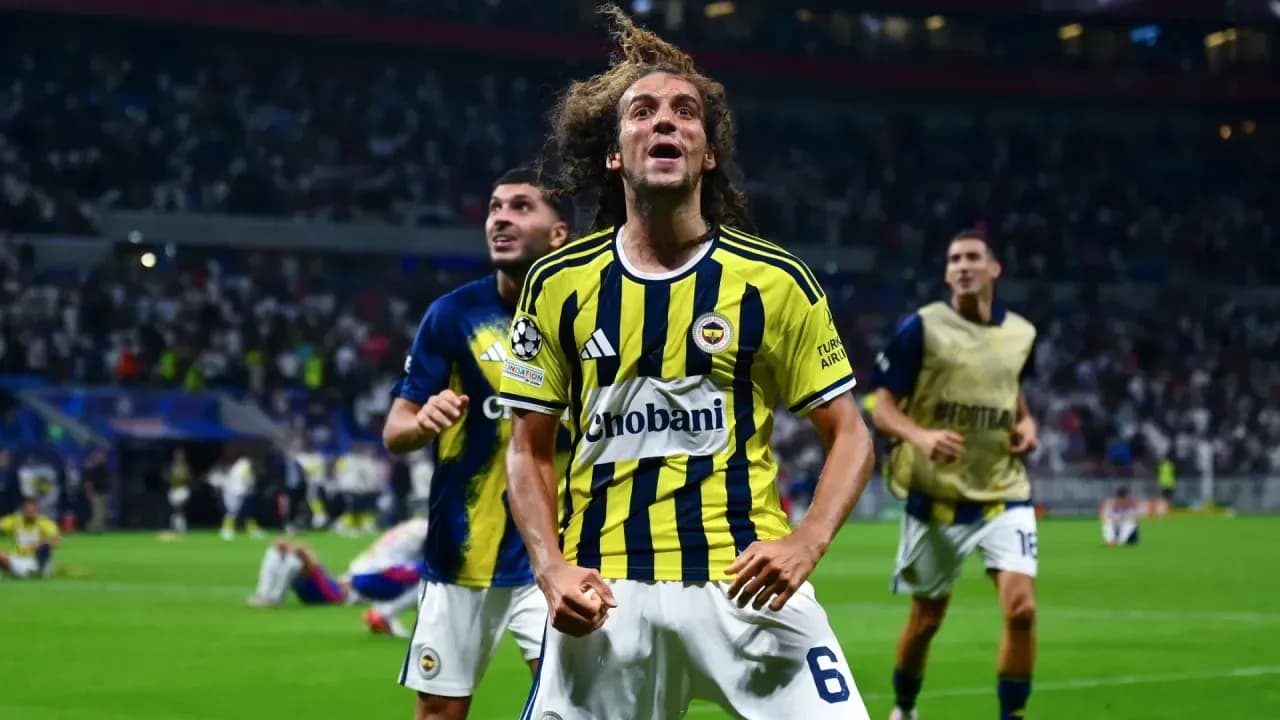 Fenerbahçe player celebrating during Champions League match Fenerbahçe player celebrating during Champions League match
