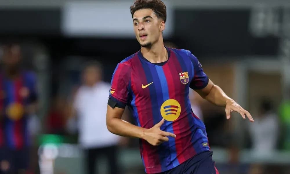 Player celebrating during a Barcelona match Player celebrating during a Barcelona match