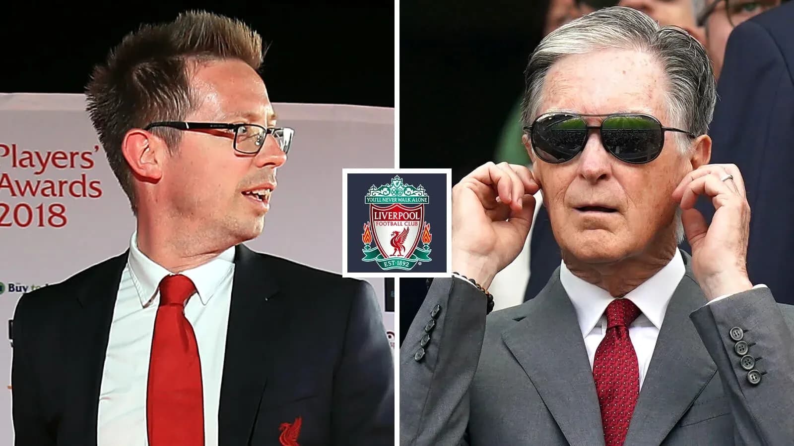 Two men at Liverpool Players' Awards event 2018 Two men at Liverpool Players' Awards event 2018