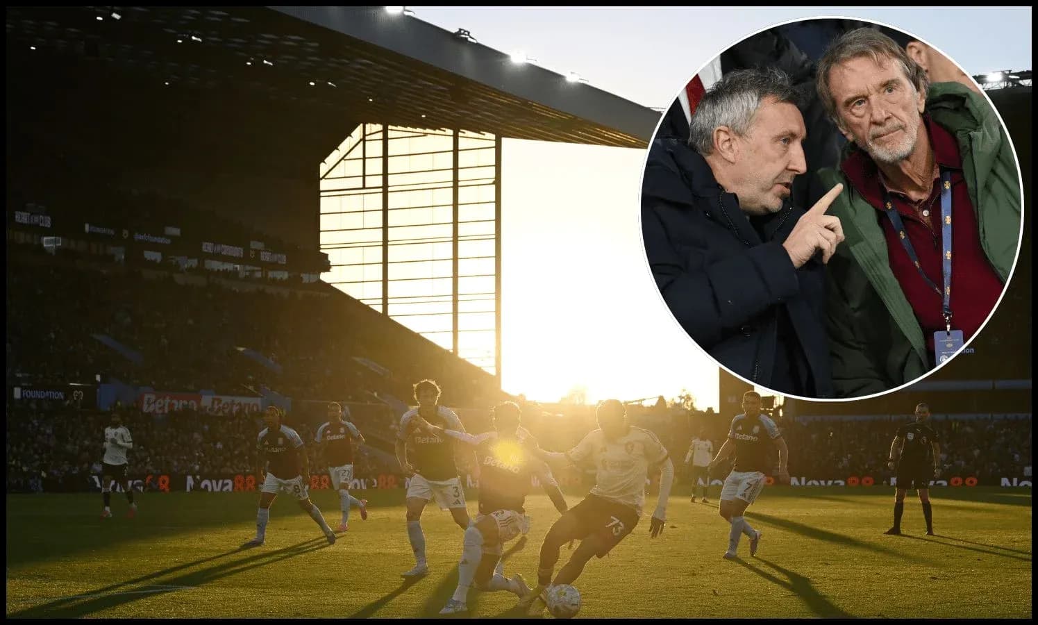 Players competing during a match with sunset backdrop Players competing during a match with sunset backdrop