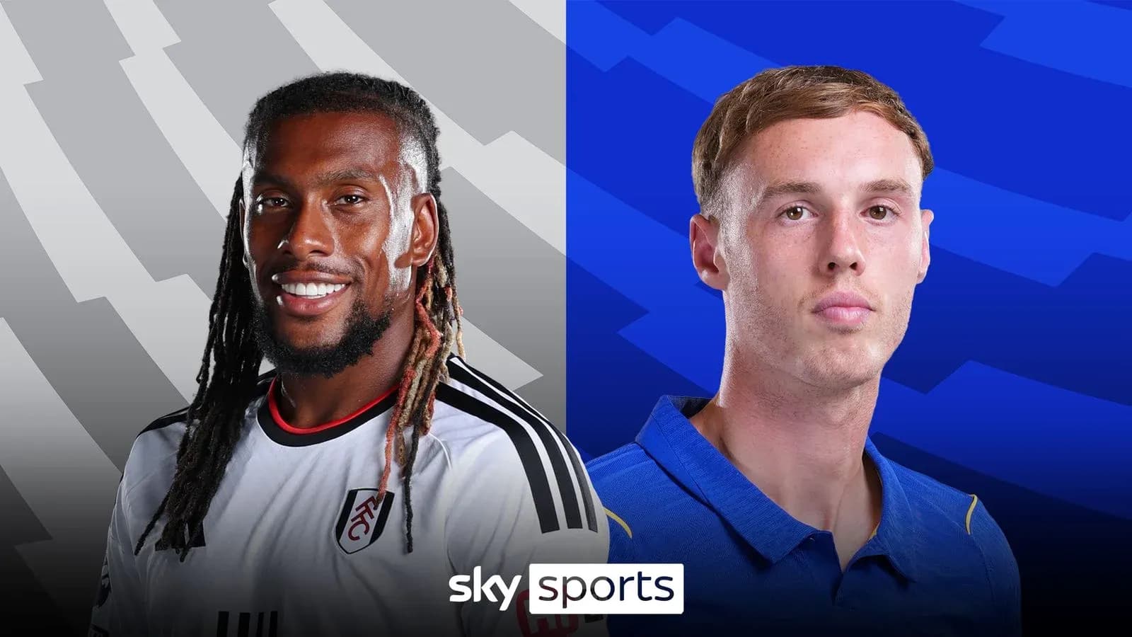 Two football players posing for a promotional image Two football players posing for a promotional image