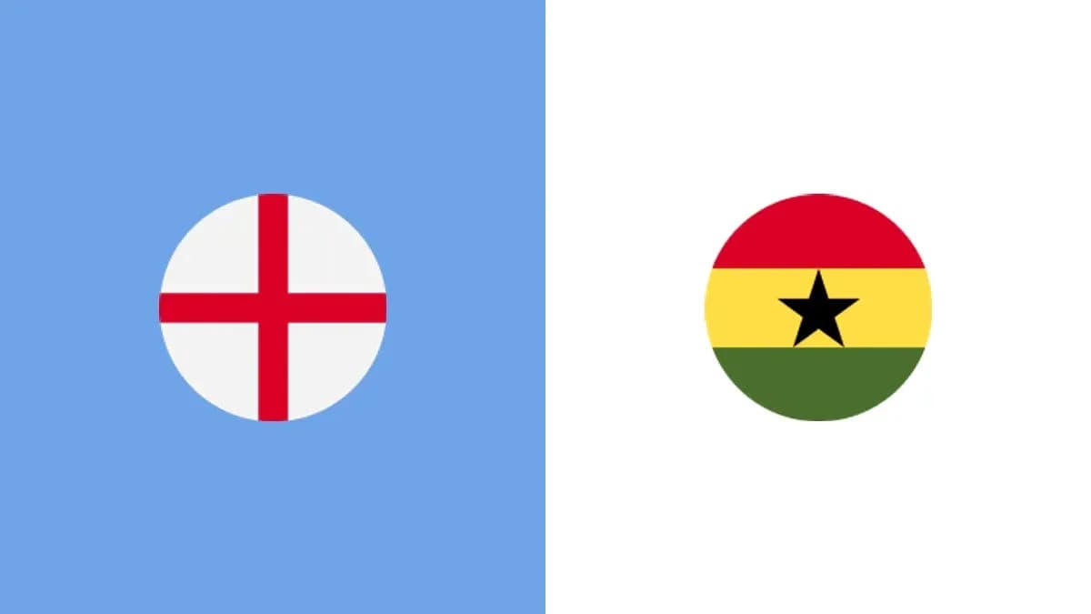 Flags of England and Ghana on colored backgrounds Flags of England and Ghana on colored backgrounds
