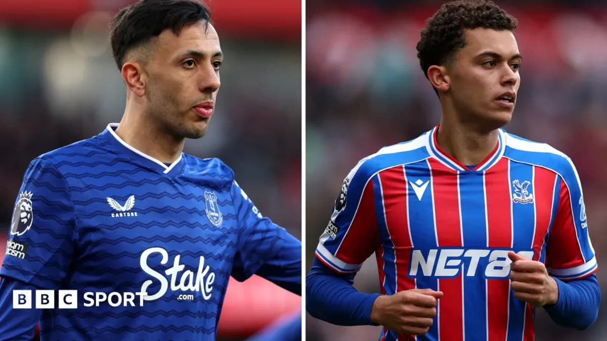 Players from Everton and Crystal Palace during match Players from Everton and Crystal Palace during match