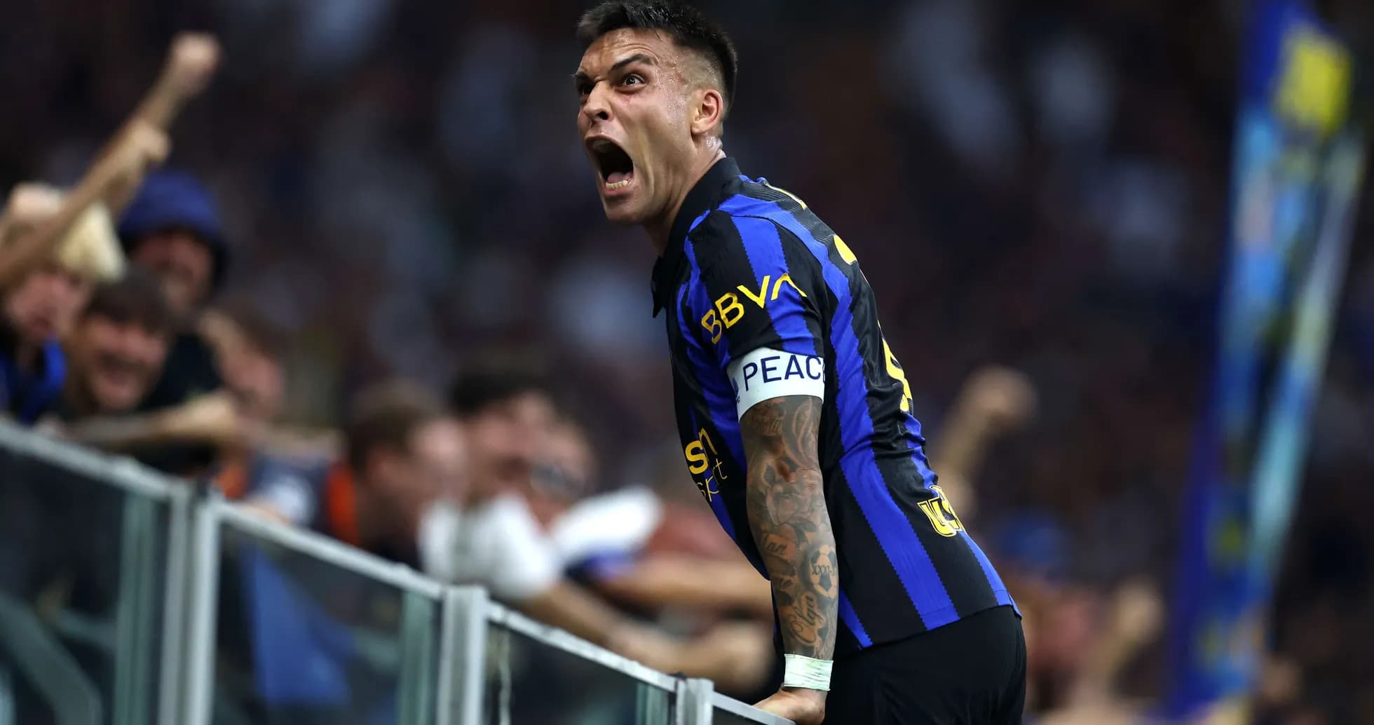 Lautaro Martínez celebrating a goal for Inter Lautaro Martínez celebrating a goal for Inter