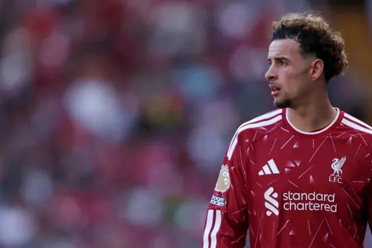 Player wearing Liverpool kit during match Player wearing Liverpool kit during match